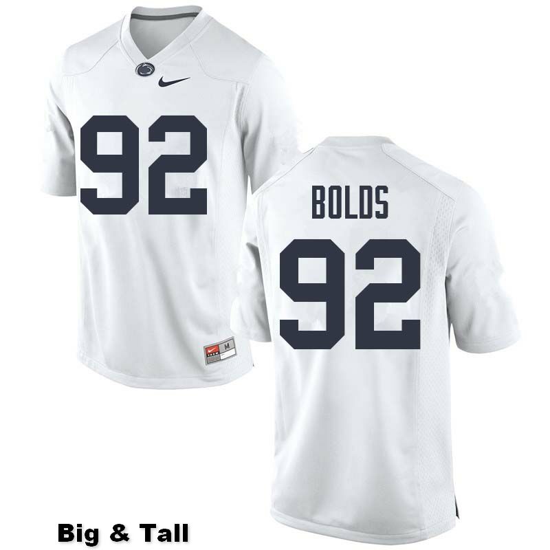 NCAA Nike Men's Penn State Nittany Lions Corey Bolds #92 College Football Authentic Big & Tall White Stitched Jersey GRT8098ID